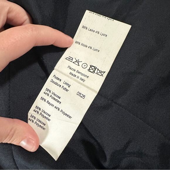 Piazz Sempione Navy Blue Long Sleeve Three Button‎ Blazer Size 46 - Picture 8 of 11